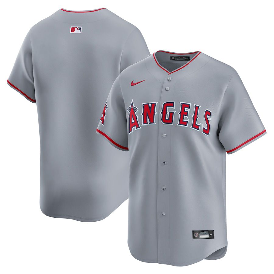 Men Los Angeles Angels Nike Gray Away Limited MLB Jersey->los angeles angels->MLB Jersey